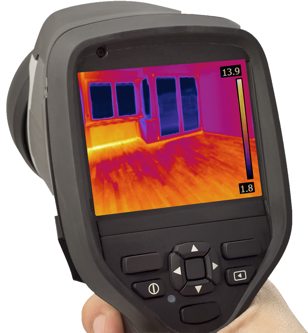 Thermal Imaging device being used while preforming home inspection services