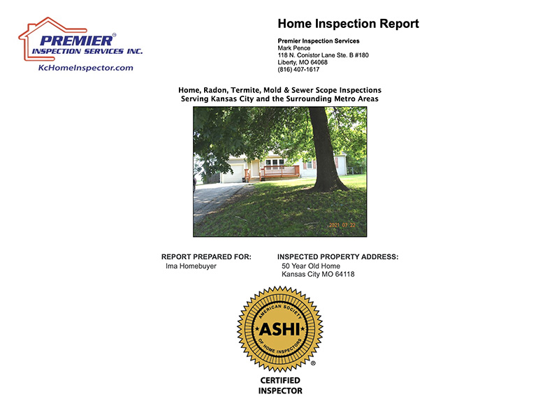 Old home inspection sample report 